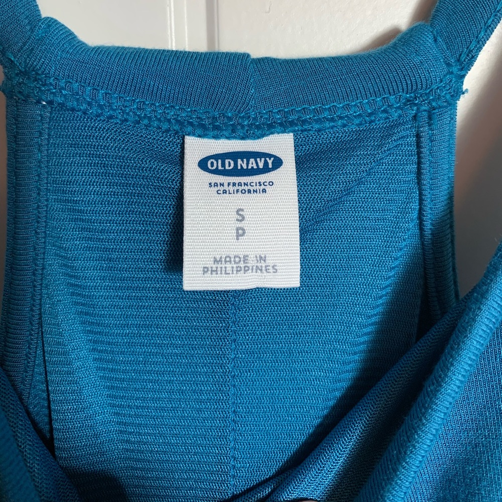 Old Navy Teal Racerback Maxi Dress Size Small - Picture 9 of 9